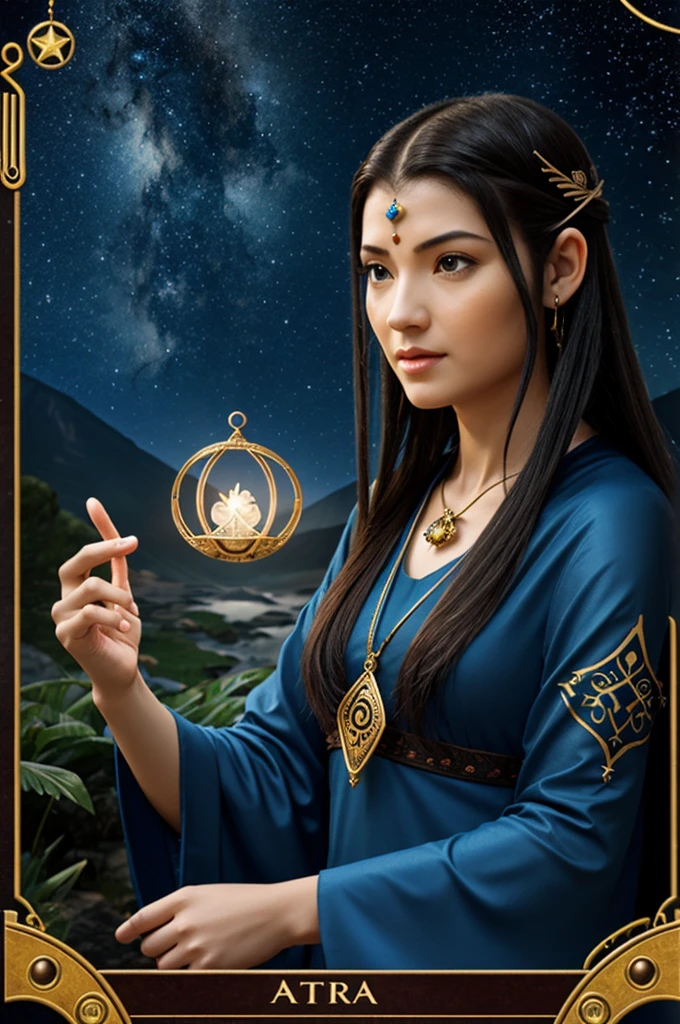 Avatar Fortune teller,  1:1, female, with Big Dipper, astrology, horoscope, tarot card, nature