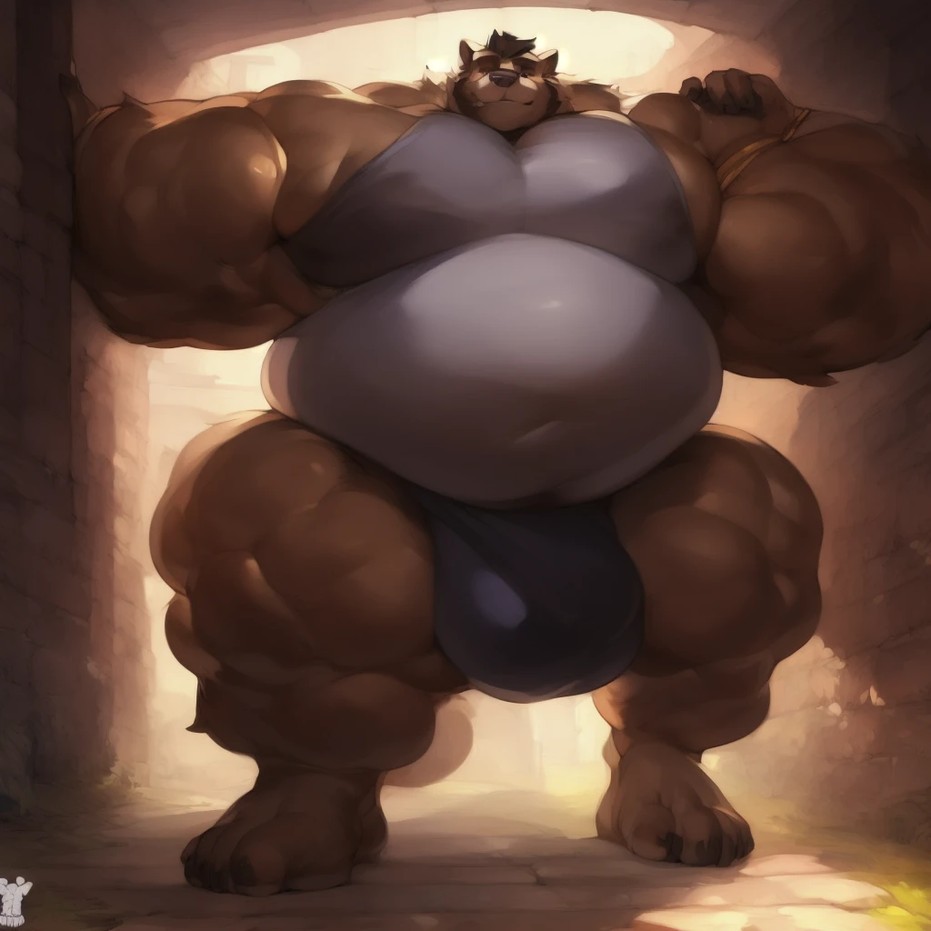 Epic Citizen Zootopia manga style, My hero zootopia Character, Dungeons and Dragons Legendary quest style, A poor villager wearing a loincloth, Real life, Anime serie, Anime character, Obese muscle Obese Sumo wrestler Werebeast Kid, full body pic (obese, strong legs and arms) Sumo wrestler Werebeast Kid. Obese muscle fat kid (bulky, wide, broad shoulders), Citizen obese Werebeast kid, Solo, male, muscular, giant, enormous, buff, strong, massive biceps, massive pecs, canine, big bulge, by darkgem, by mystikfox61, by glitter trap boy, alleyway, Rottweiler