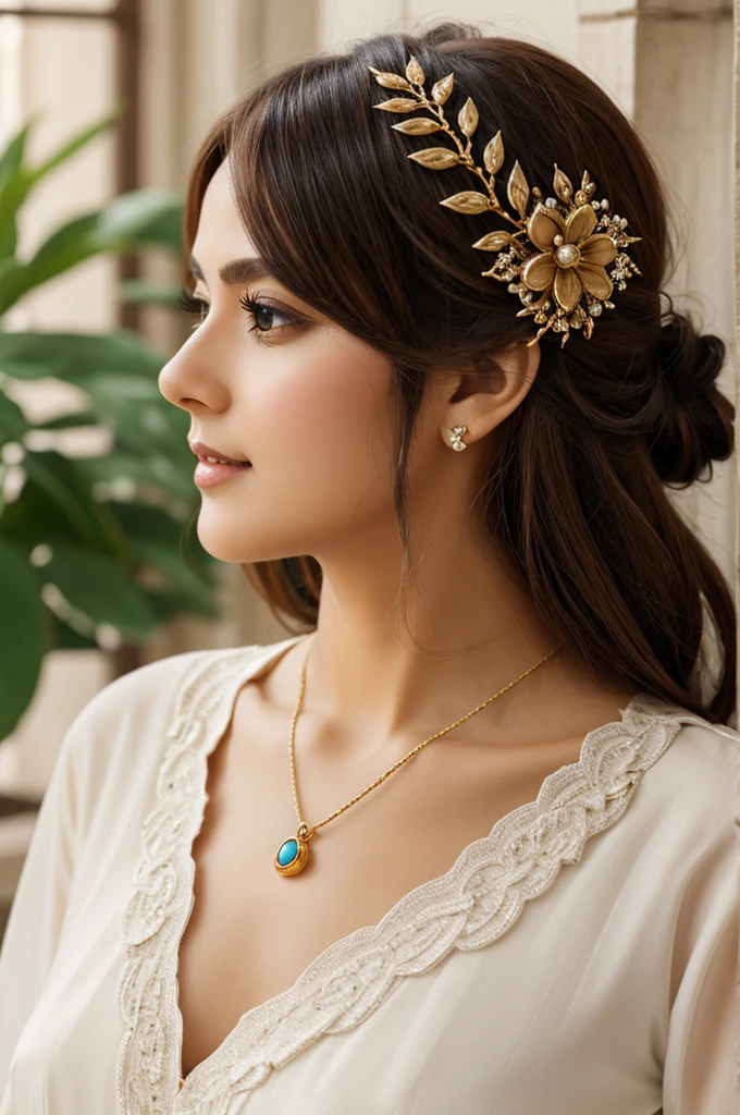 Hair brooch with Nareny name