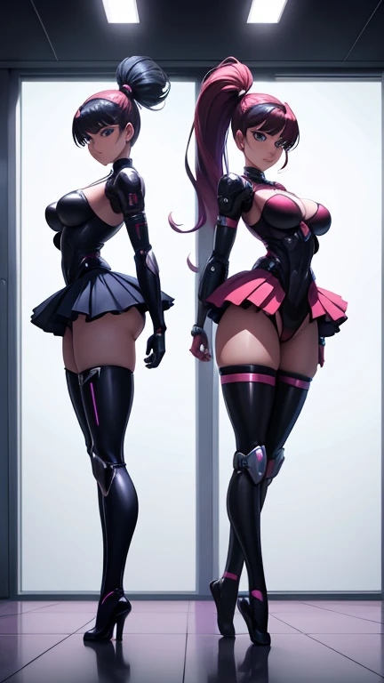 full height cyborgs heroines twins ballerinas Atomic Hear striptease city