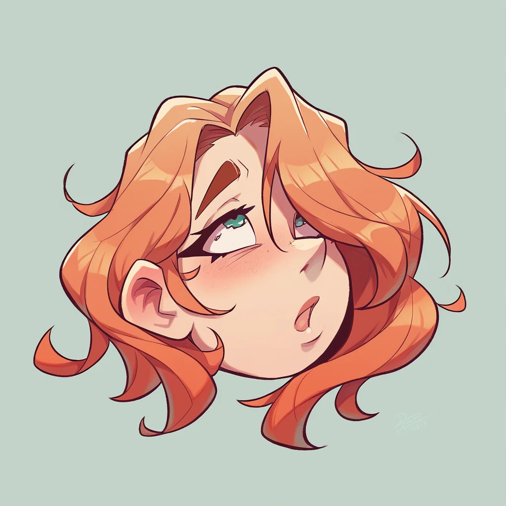((best qualityer, high resolution, clean background, linhas grossas, Perfect Anatomia, face perfect)), 1 girl, hair orange