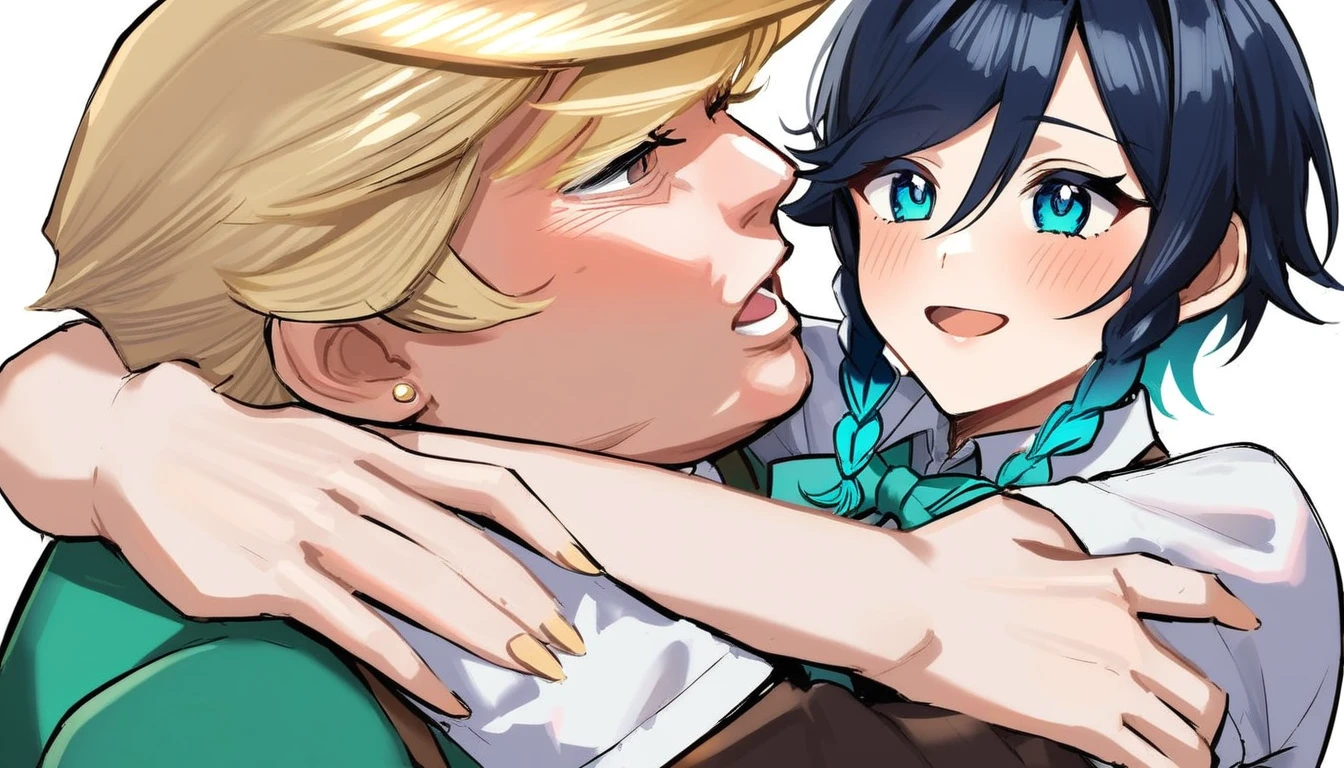 Venti and trump hugging
