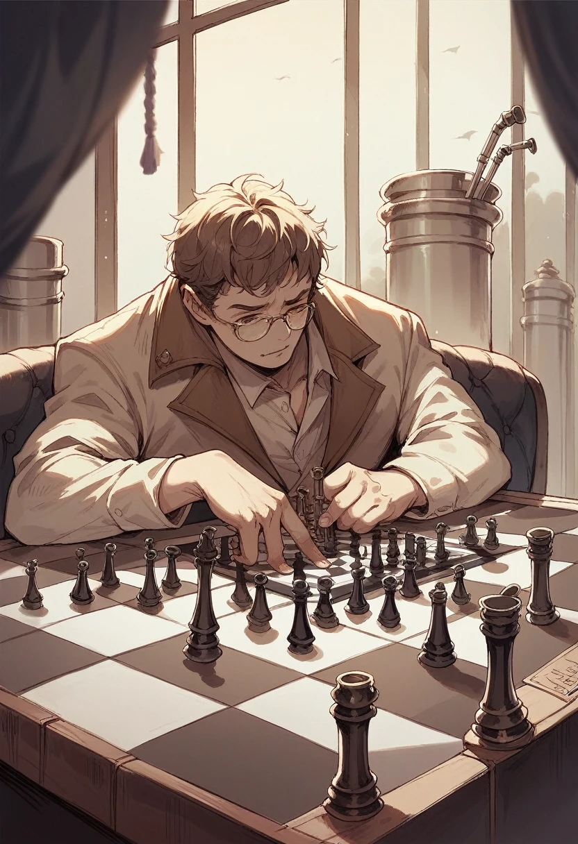Chess board with Taps, Pipes and bathware accessories as chessboard pieces