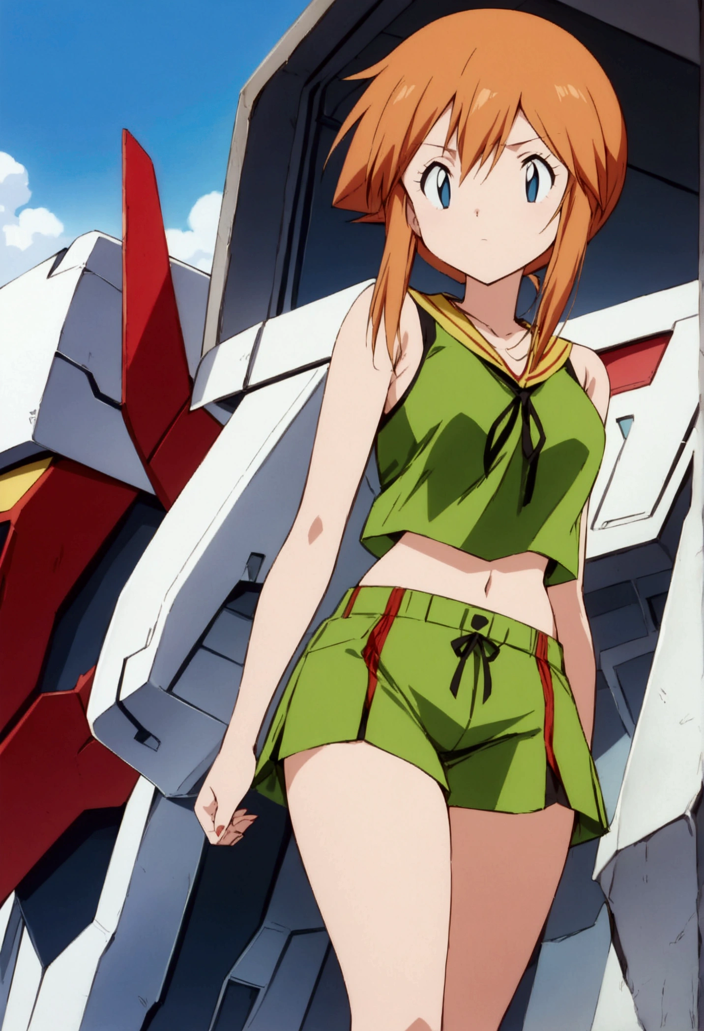 score_9, score_8_up, score_7_up, (best quality, masterpiece),perfect anatomy,aesthetic,very aesthetic,official style, ultra-high resolution,source_anime.1girl, elpeo puru, gundam