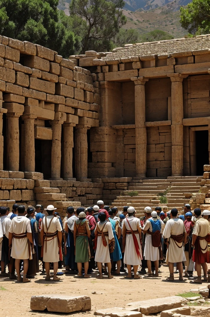 Ancient people gathered