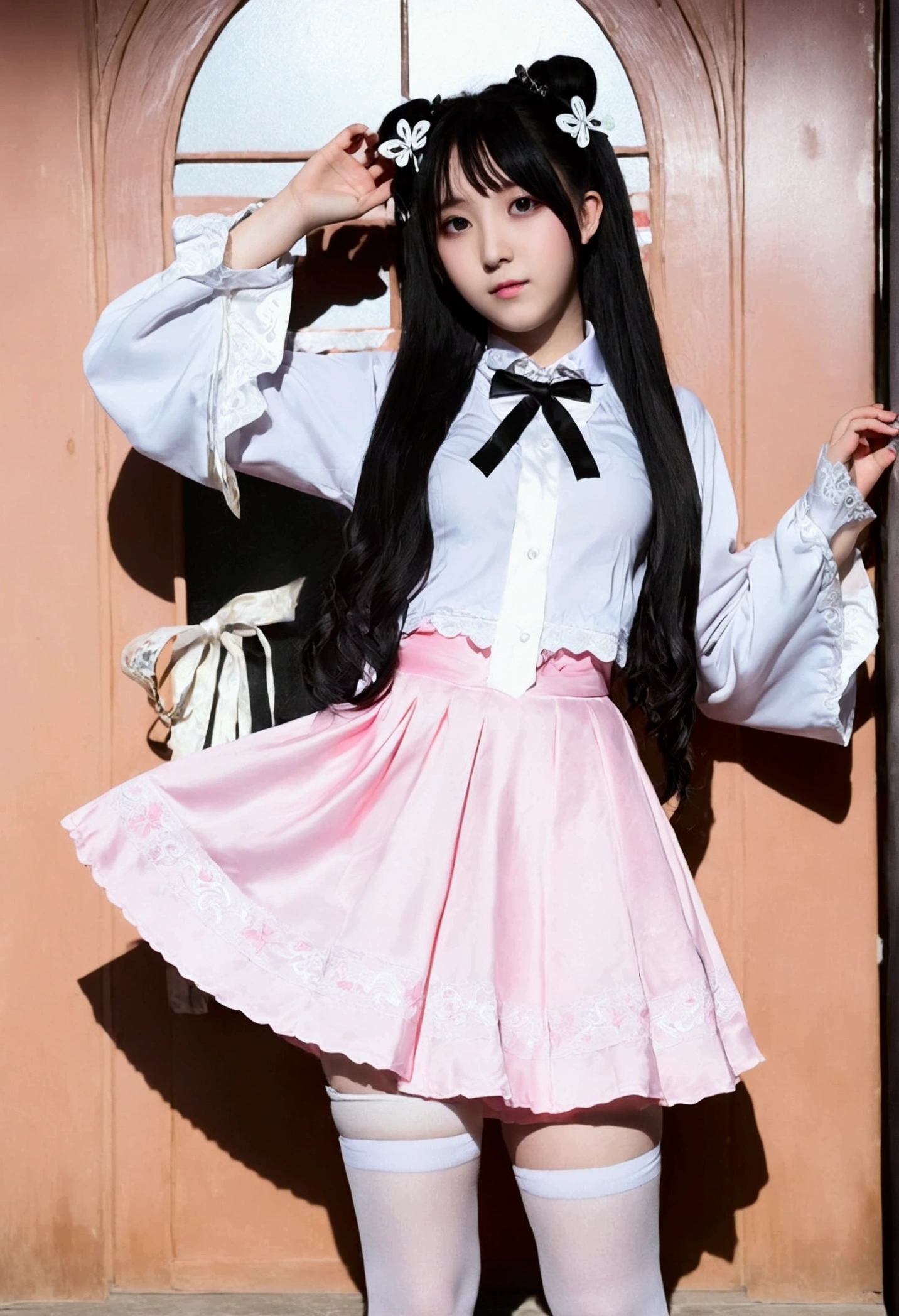 Girl ta Clothes Skirt Baby Face Maid Clothes Panty Shot Fluttery Flutter No Bra Nipples