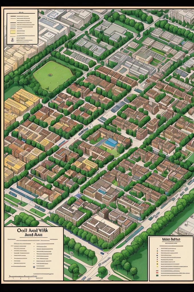 The hospital is across from the park. Walk one mile east on Oak Avenue to reach it."
Prompt sugerido: "A detailed map depicting the location of a hospital across from a park, with directions to walk one mile east on Oak Avenue to reach the hospital."