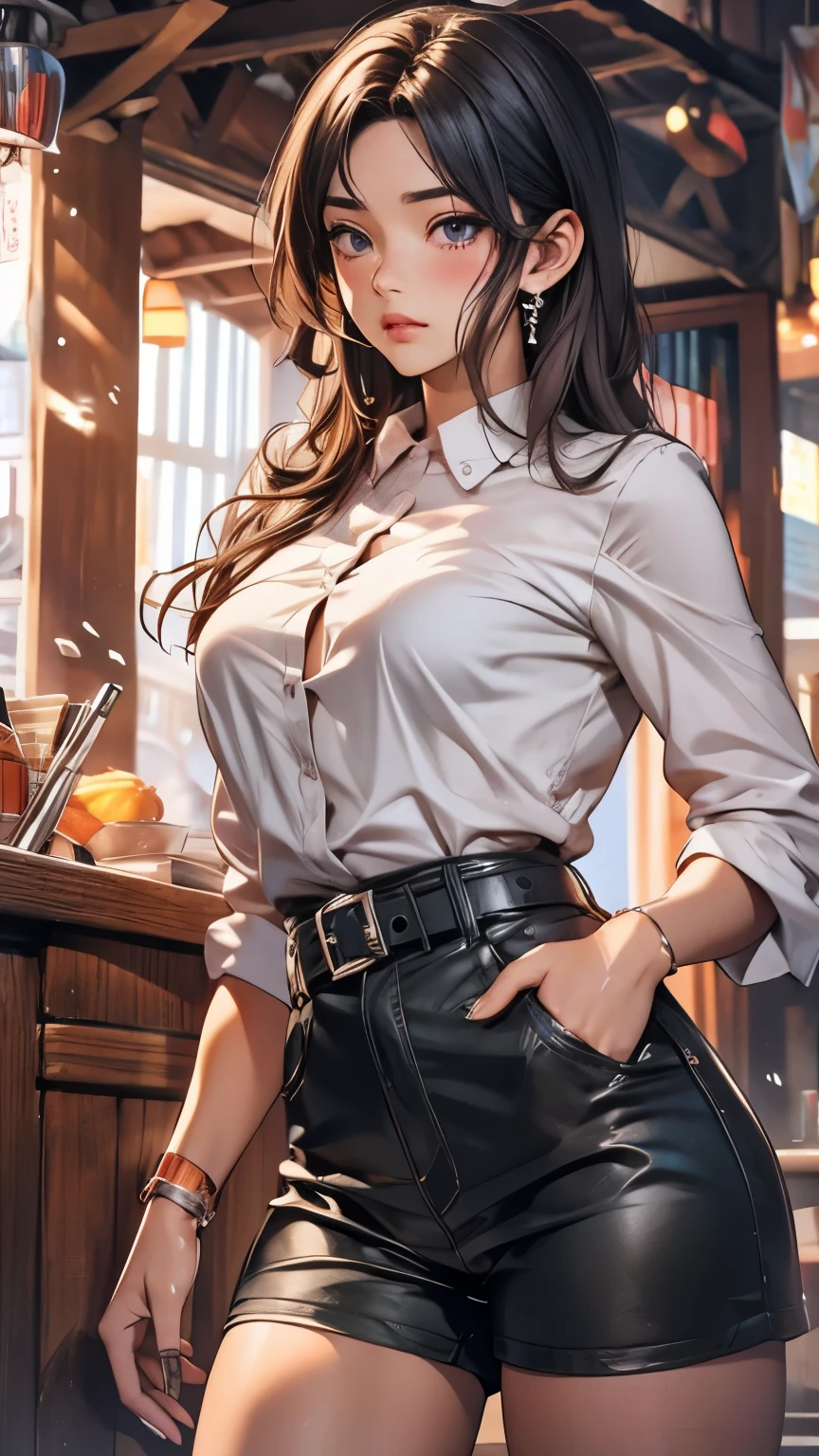 whole body, Uniform, Lift the skirt to the top, Show your vagina, Naked from the waist down. high quality