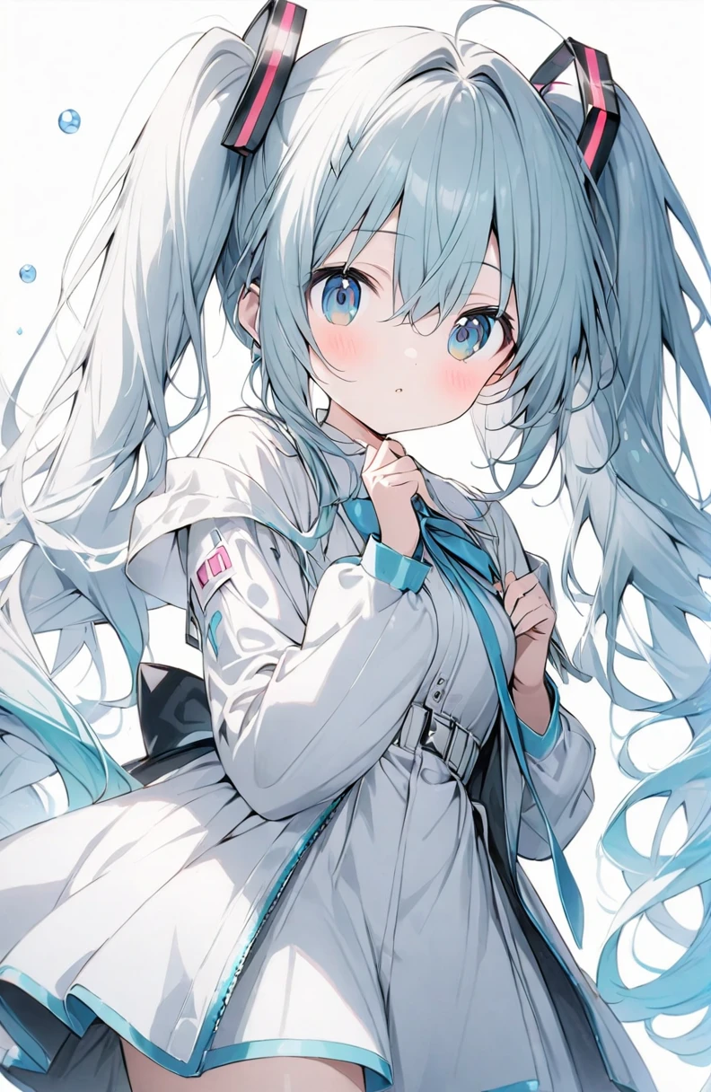 (masterpiece:1.2),(anime),、girl、cute，sweets dream, A colorful world, cute, like, Highest quality, masterpiece，【Highest quality, Tabletop】 (Gray white background:1.7)，Hatsune Miku，Kasane Teto，hatsune miku，kasane teto