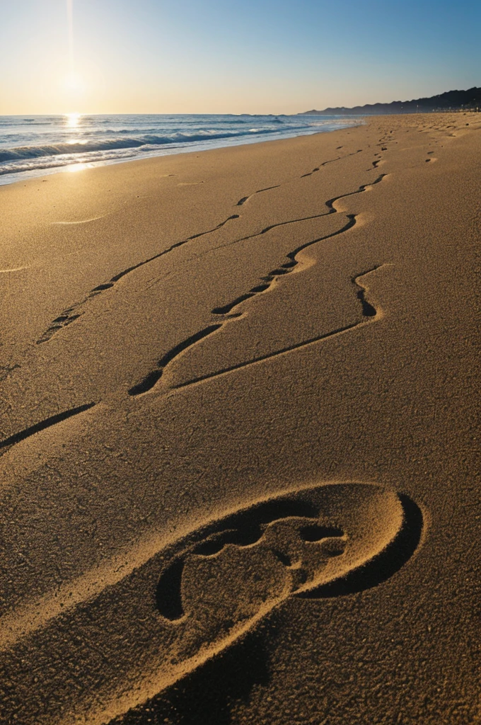 Un photo sur le sable
