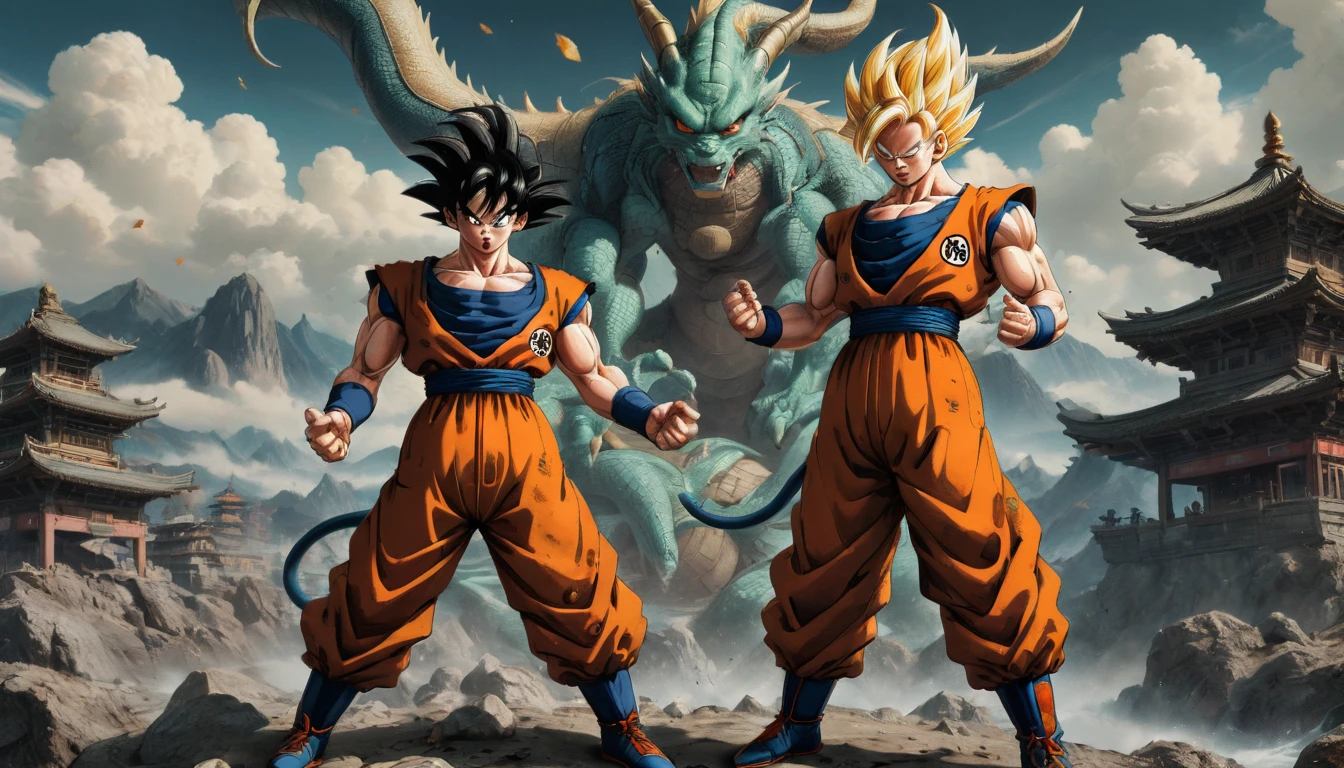 Dragonball by fritz lang, best quality, masterpiece, 8k, Representative work, official art, Professional, Ultra intricate detailed
