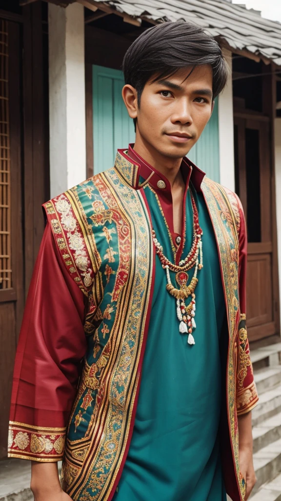 A man wearing traditional clothes of west sumatra