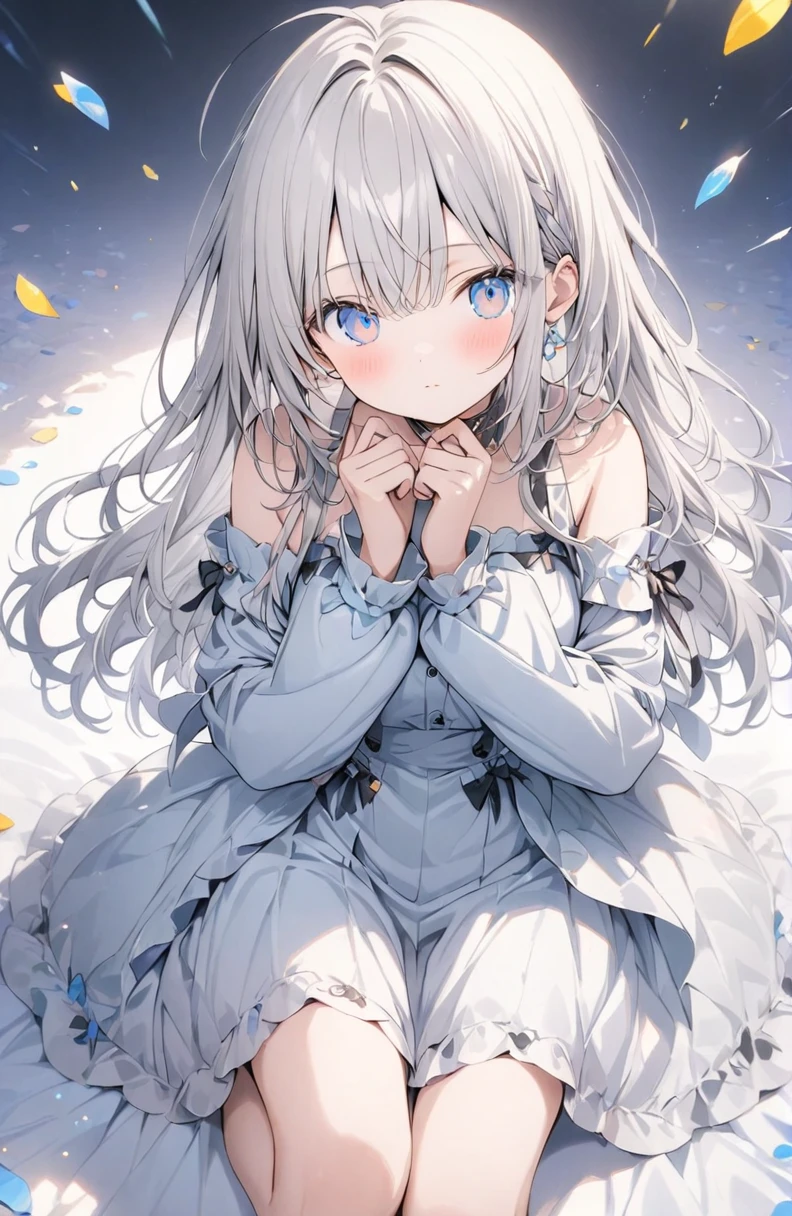(masterpiece:1.2),(anime),、girl、cute,sweets dream, A colorful world, cute, like, Highest quality, masterpiece,【Highest quality, Tabletop】 (Gray white background:1.7),alisa,hour々Arya-san next to me is whispering in Russian