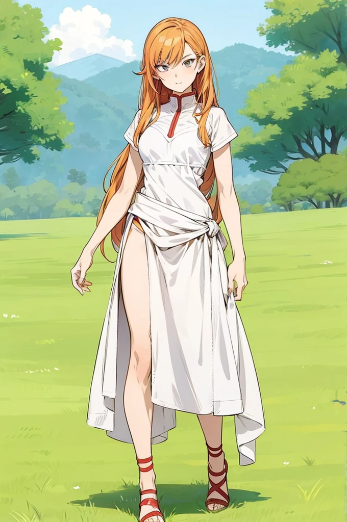 in yusuke murata style, Hold the pose, but draw with flat colors, cel shading, limited color palette and simplified lighting. sexy girl