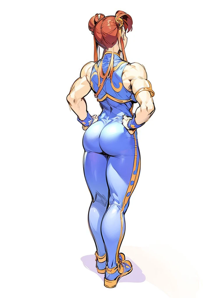 in yusuke murata style, Hold the pose, but draw with flat colors, cel shading, limited color palette and simplified lighting. sexy girl on the coast, with a big ass