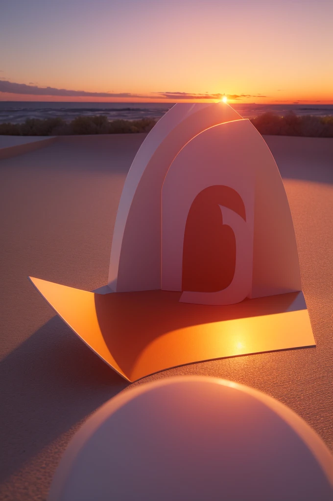 A beautiful image of the sunset in 3D, written happy saturday.