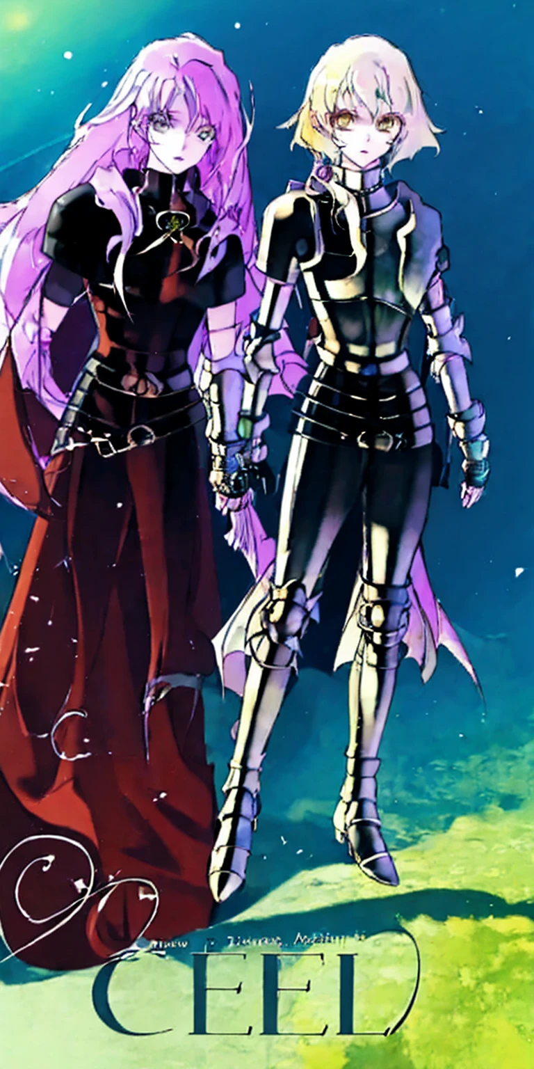 masterpiece, best quality, high quality, white SKIN elf, long hair, white hair, yellow eyes, full body, def_effie, blue breastplate, white skin, looking at viewer, shiny, armor, thigh highs, high boots, shoulder armor, faulds, poleyn, gloves, gauntlets