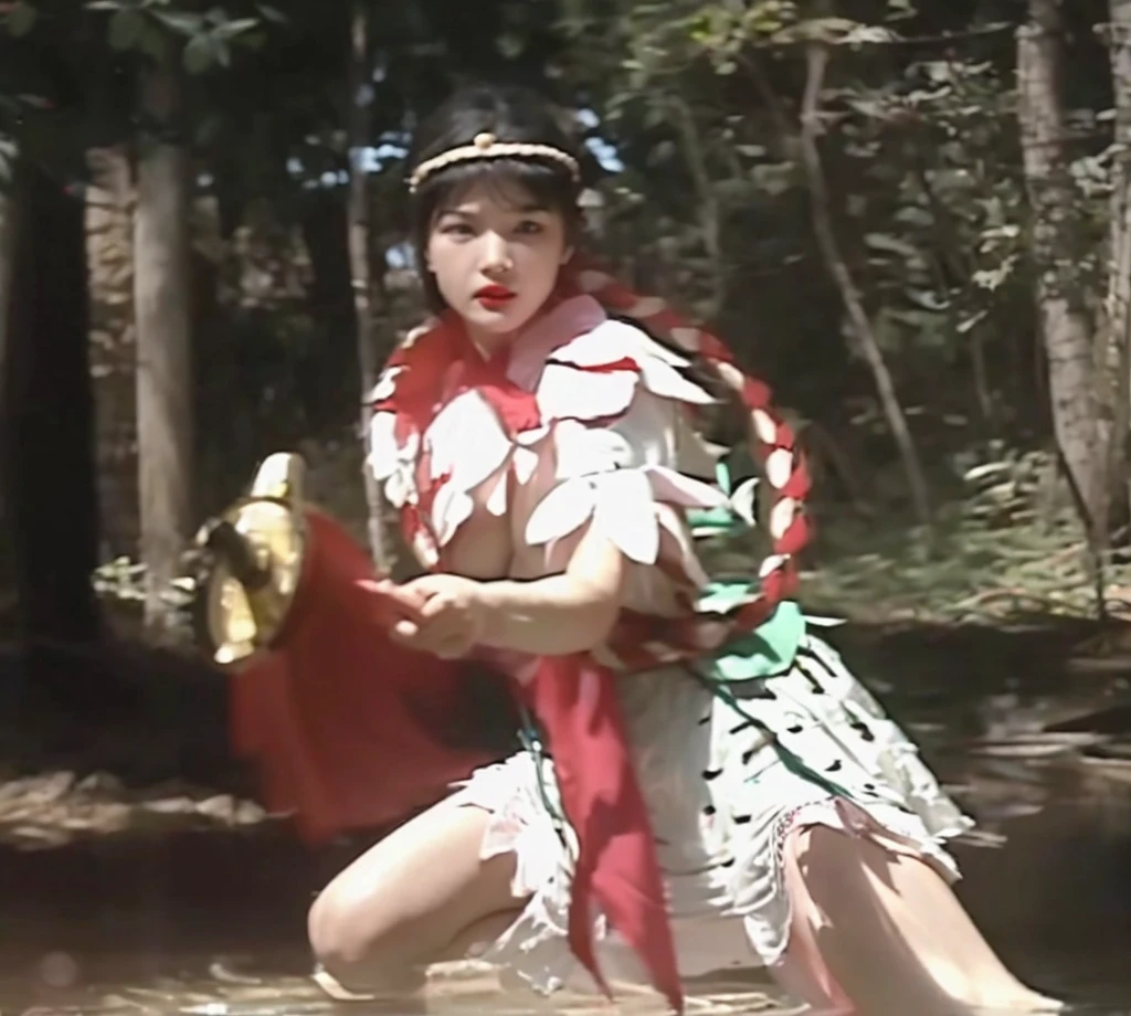 angry,Beauty,Red lipstick,Eyes wide open,Bare legs,Barefoot,