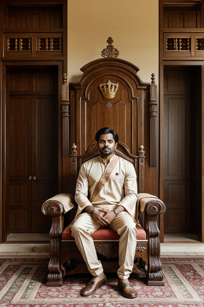 king Pawan sitting king chair