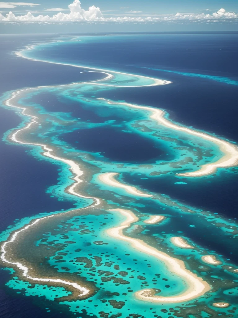 a view of the great barrier reef in the great barrier national park, a photo by Peter Churcher, flickr, art nouveau, great barrier reef, very beautiful!! aerial shot, breath taking, beautiful!!!!!!!!!!!!, incredibly beautiful, breath taking beautiful, unbelievably beautiful, stunning sight, very close to real nature, cant believe it is real, wow it is beautiful