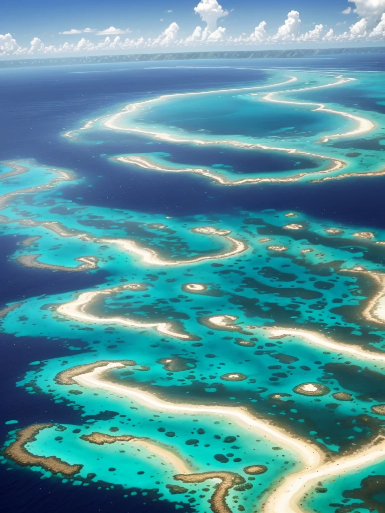 a view of the great barrier reef in the great barrier national park, a photo by Peter Churcher, flickr, art nouveau, great barrier reef, very beautiful!! aerial shot, breath taking, beautiful!!!!!!!!!!!!, incredibly beautiful, breath taking beautiful, unbelievably beautiful, stunning sight, very close to real nature, cant believe it is real, wow it is beautiful