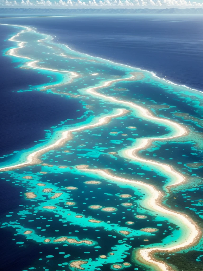 a view of the great barrier reef in the great barrier national park, a photo by Peter Churcher, flickr, art nouveau, great barrier reef, very beautiful!! aerial shot, breath taking, beautiful!!!!!!!!!!!!, incredibly beautiful, breath taking beautiful, unbelievably beautiful, stunning sight, very close to real nature, cant believe it is real, wow it is beautiful