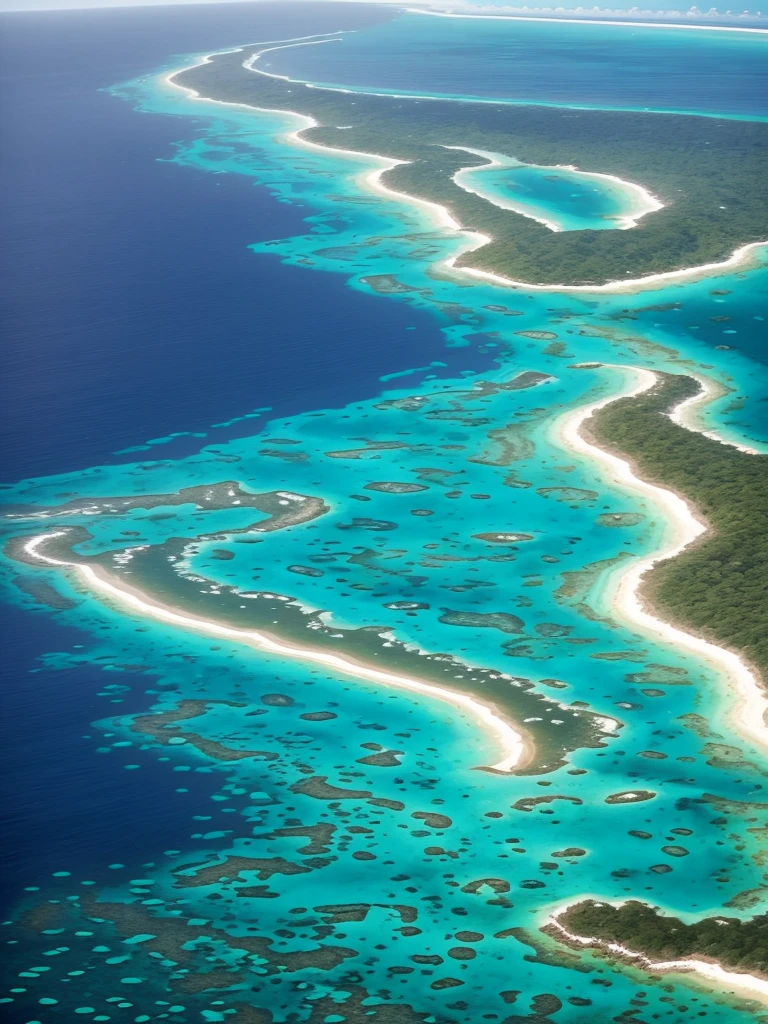 a view of the great barrier reef in the great barrier national park, a photo by Peter Churcher, flickr, art nouveau, great barrier reef, very beautiful!! aerial shot, breath taking, beautiful!!!!!!!!!!!!, incredibly beautiful, breath taking beautiful, unbelievably beautiful, stunning sight, very close to real nature, cant believe it is real, wow it is beautiful