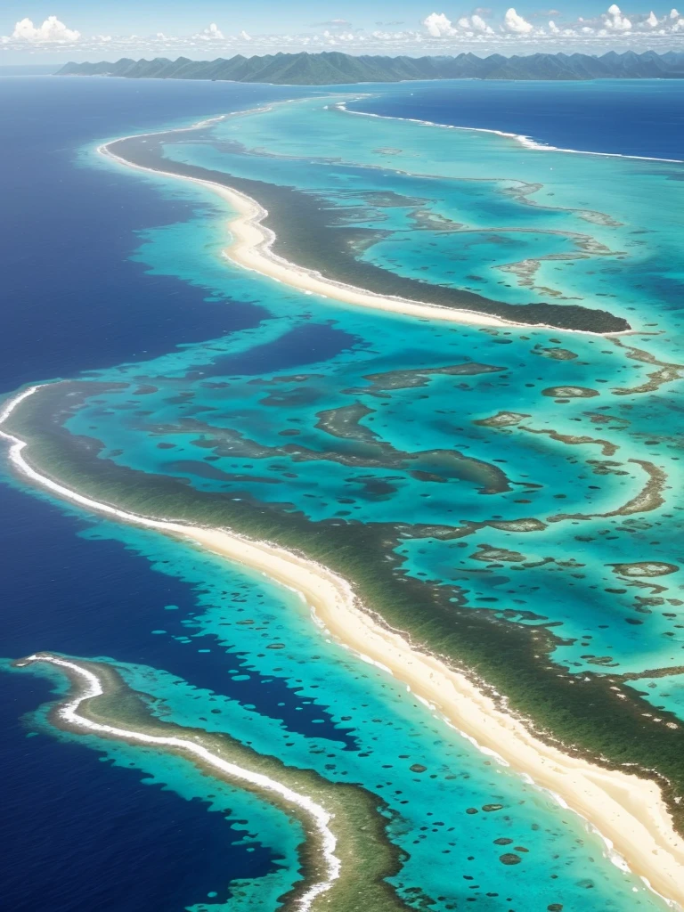 a view of the great barrier reef in the great barrier national park, a photo by Peter Churcher, flickr, art nouveau, great barrier reef, very beautiful!! aerial shot, breath taking, beautiful!!!!!!!!!!!!, incredibly beautiful, breath taking beautiful, unbelievably beautiful, stunning sight, very close to real nature, cant believe it is real, wow it is beautiful