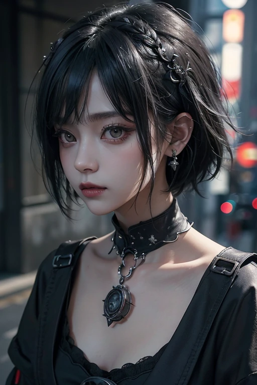 ((highest quality)), ((masterpiece)), (Very detailed:1.3), 3D,Neon Black, beautiful cyberpunk woman,(Wear a large, high-tech head-mounted display:1.2),wear a cape,Hacking a computer terminal,Purple neon light from monitor, Green neon sign on the wall,