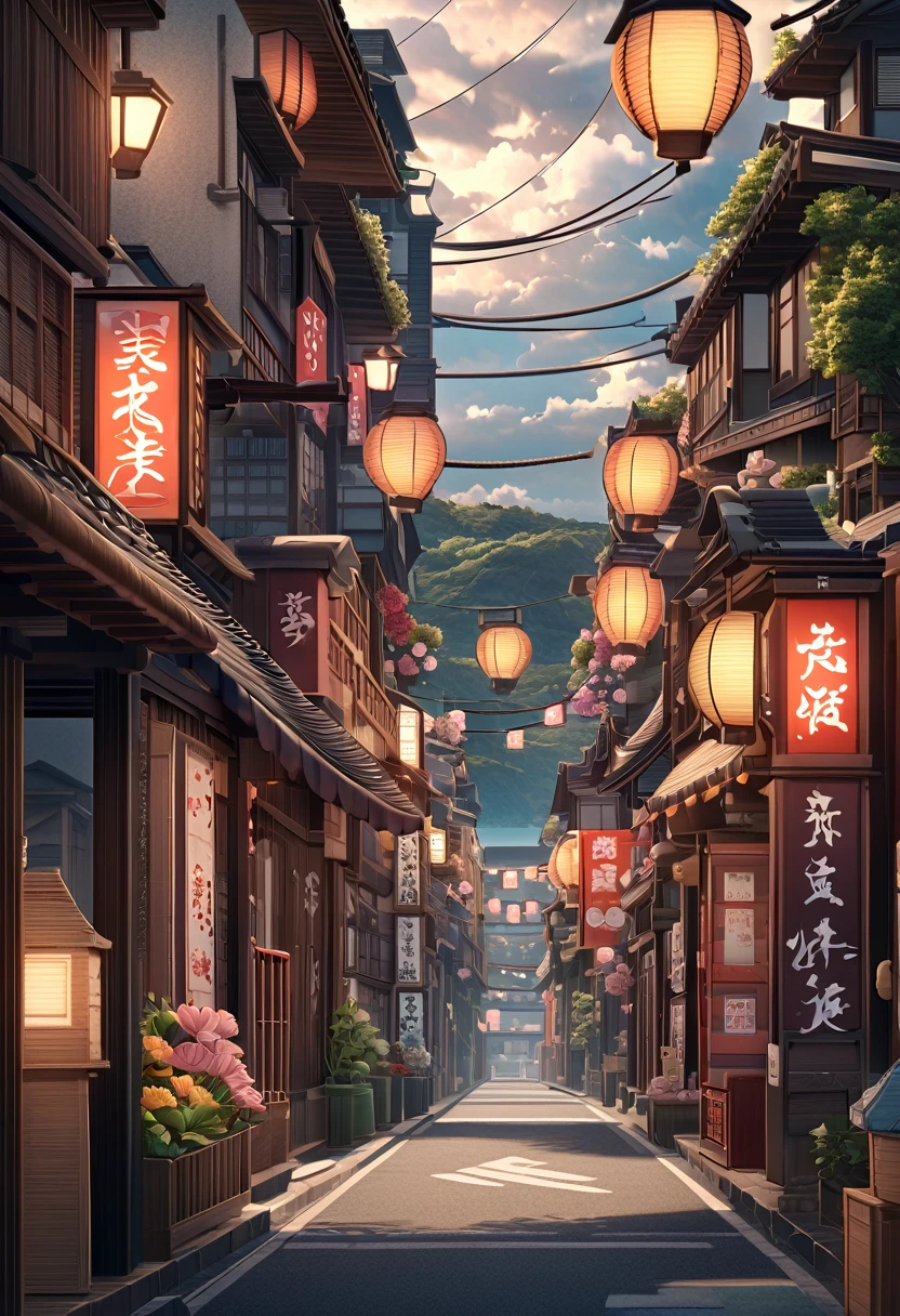 Coastal road, summer clouds, crystal clear sea and flowers (utility poles, Japanese signs and street lamps) (various flowers in a row). 
 The scenery in (2.25D animation) using darkSushiMixMix_225D is really detailed and beautiful. (High Definition: 1.5)(semi-realistic stick)
