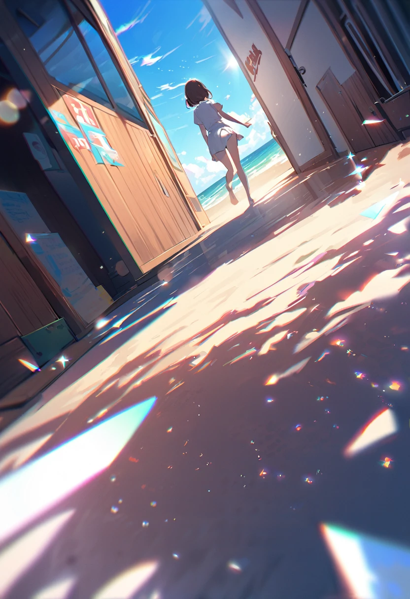 nsfw, Completely naked,Nipples are visible,  (Uraraka Ochako),  (One Girl:1.3), (あなたはsexyですね:1.1),short hair, Brown Hair,(sexy:1.5),Round eyes, (chest:1.1),Background (Beach:1.3), (Stand in the center of the screen:1.1), Outdoor, The wind destroys the sunlight, Nice views, Particles of light, Dynamic Angle, Dutch Angle, Change your perspective (Daytime, Sunbeam:1.2), Written boundary depth, Bokeh, Light leakage, (chromatic aberration:1.2), 