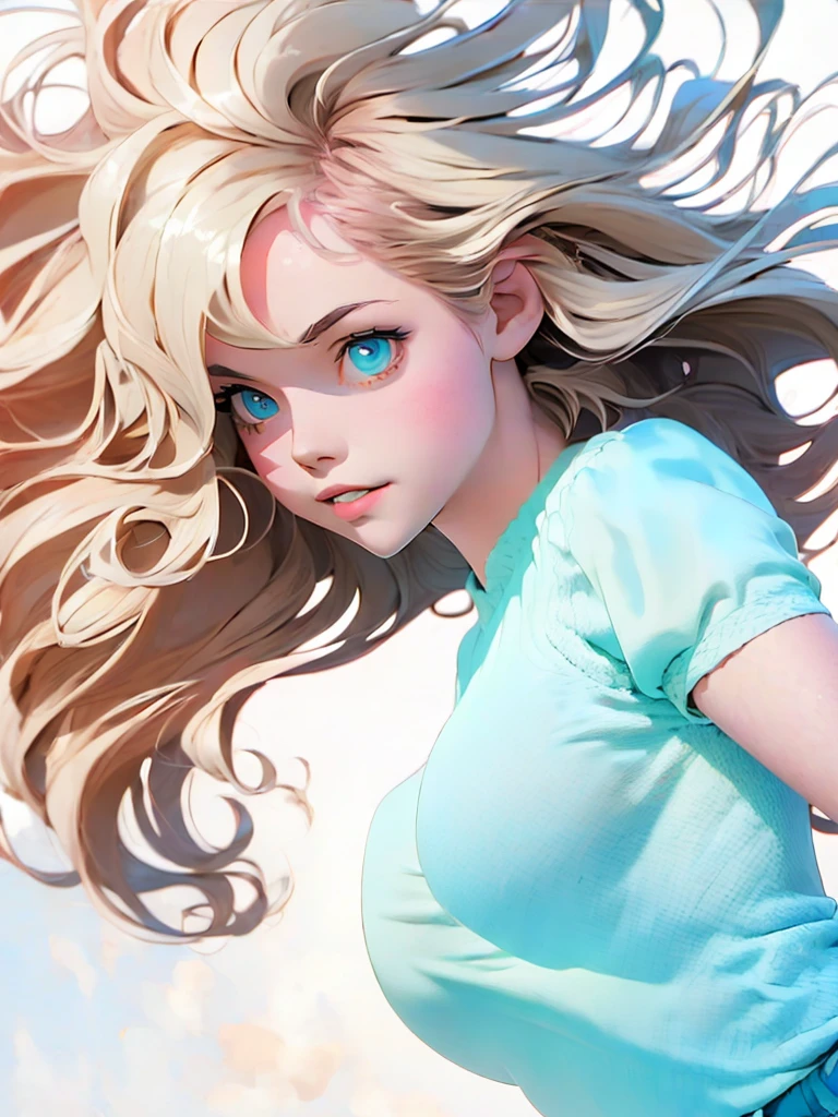 (anime),(cute)(masterpiece), (best quality),1girls,upper body,(double exposure:1.2),(simple background:1), (cinematic angle),(dynamic angle),messy long hair,(low contrast),(flat color:0.7)