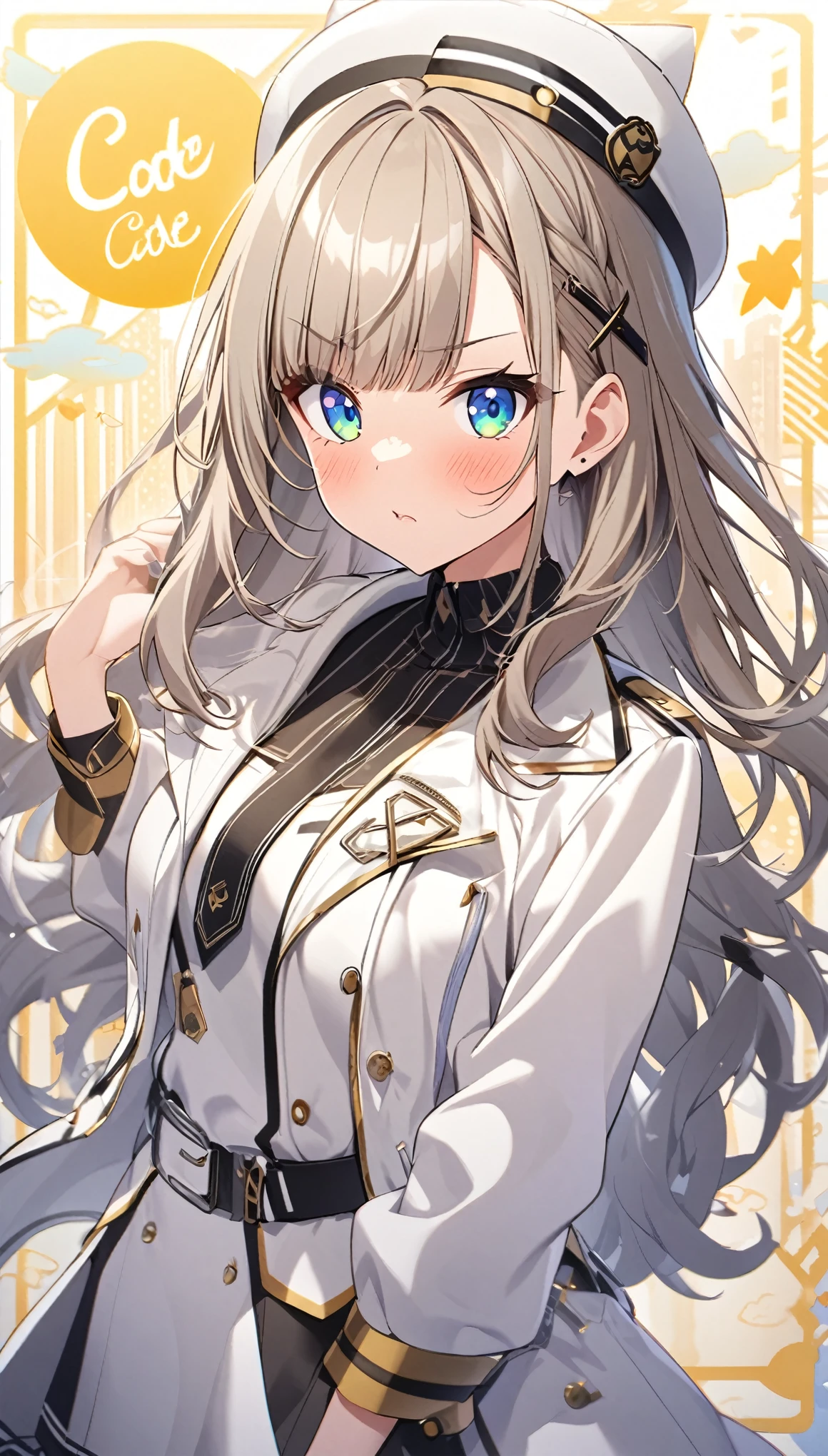 Butterflies are flying、1girl, stylish, stylish code, large jacket
