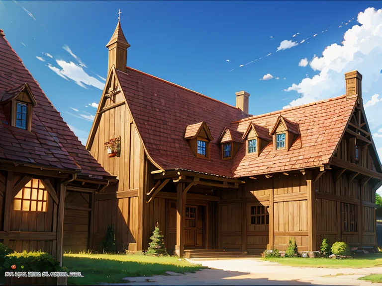 middle ages inn reception Fantasy Style Anime Style Background only noon