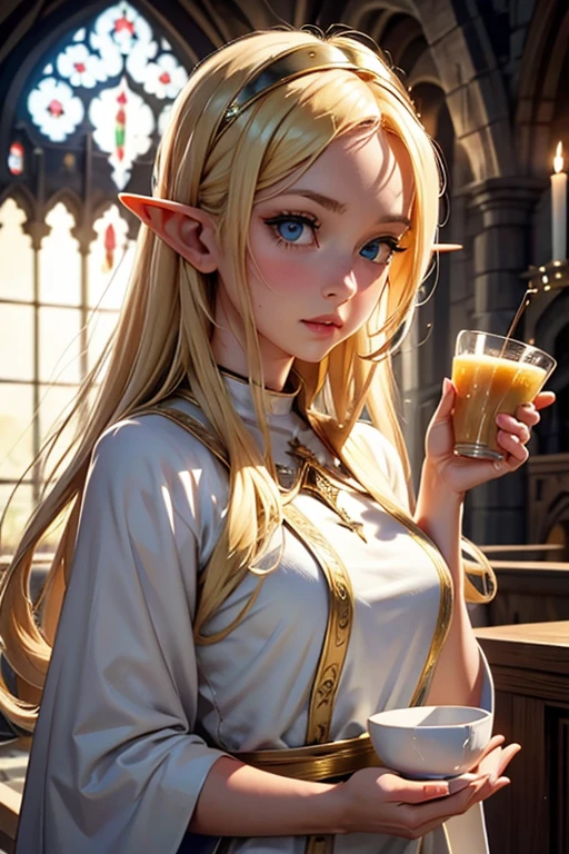 Blonde,Elf,holy water