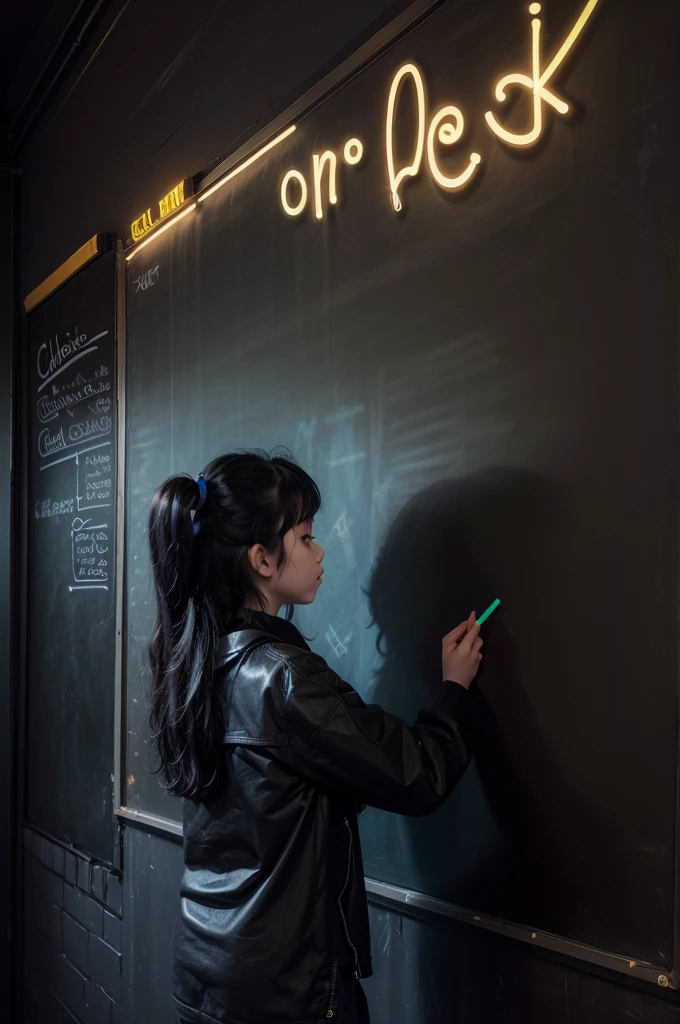 ((chalkboard)) ((blackw)) {with neon};
