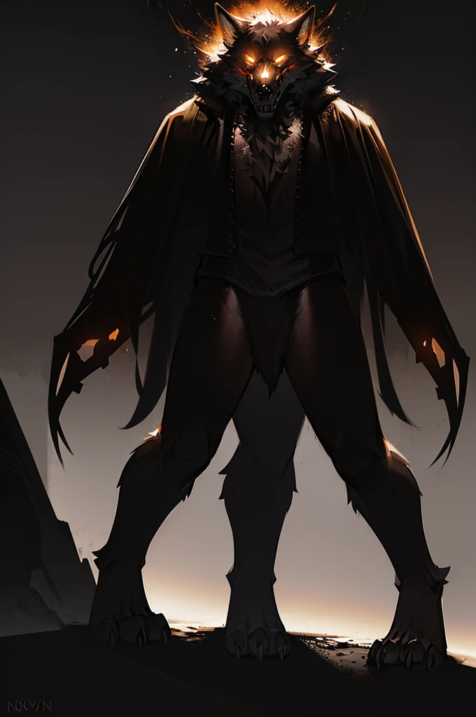 black fox creature with a fox skull for a face on 4 legs, highly detailed, hyper realistic, detailed fur, glowing eyes, bony skeletal face, intricate anatomy, dark moody lighting, cinematic composition, dramatic shadows, muted color palette, horror fantasy creature