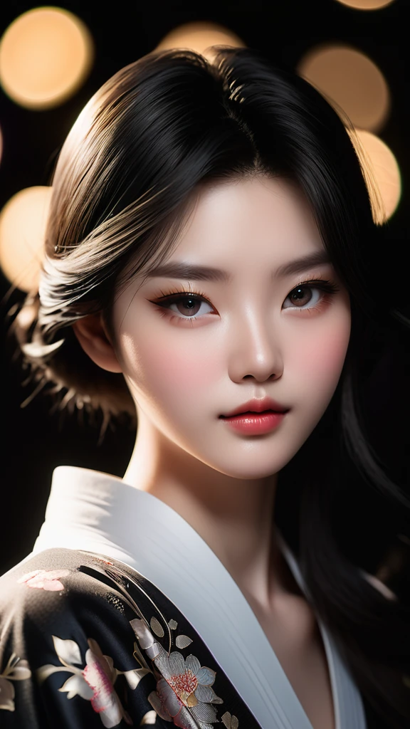 Meticulous, analog style, focus on the eyes, highest quality, (highly detailed skin), photo of very handsome pale skin Chinese donghua girl, 21 years old, (wearing eye mask), perfect face, pore skin, (penetration:0.5), black background, (bokeh:0.6), sharp focus, grainy lighting, (backlight:0.7), film grain, photographed with Sony A7R IV camera, 18mm F/1.7 cine lens, (highly detailed, intricate detail), 8k, HDR, front view, (full body: 0.9)