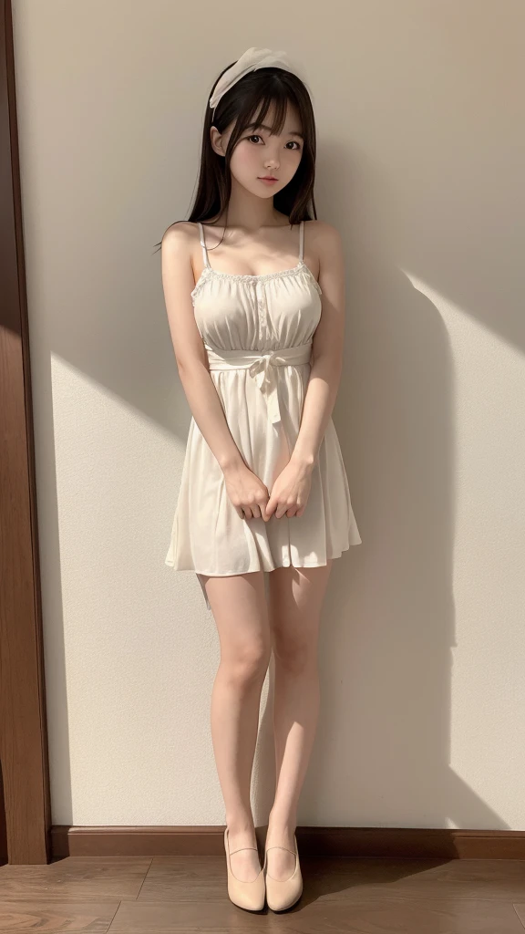 {{{masterpiece}}}, {{{best quality}}}, {{ultra-detailed}}, {illustration}, {{an extremely delicate and beautiful}}, one girl, 20 years old, japanese girl, beauty, pretty face, cute face, medium breast, wearing dress, natural face, wide shot, full body,