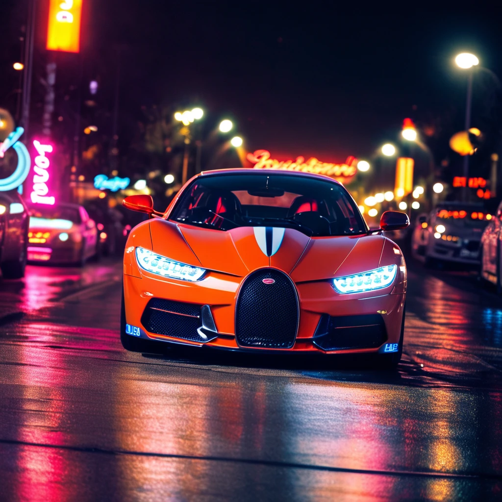bugatti xenon neon, photo real