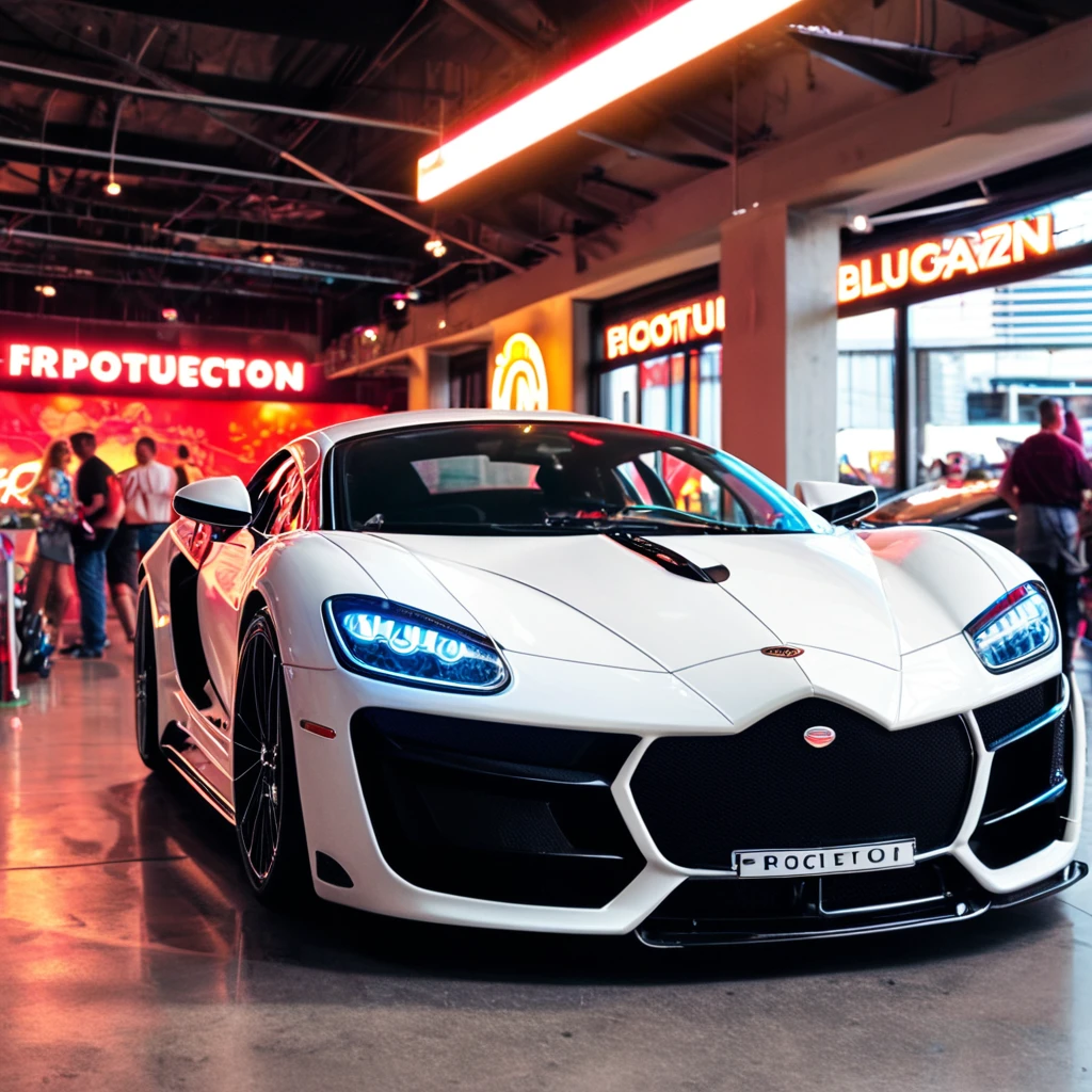 bugatti xenon neon, photo real