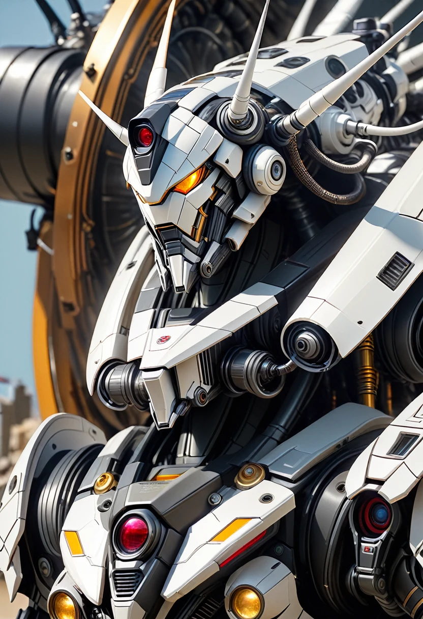(highly detailed, intricate line work), mecha design, (Shinobi Oni-X3), (10 meters tall:1.3), (25 tons weight:1.3), (Plasma turbine system for high speeds:1.4), (Multilayer-ceramic armor with energy reflection layer:1.4), (heavy energy cannon:1.3), (melee electro staff:1.3), (mini-drone launch system:1.4), (energy reflectors:1.3), (autonomous drone system:1.3), (reinforced armor:1.4), (articulated joints:1.3), (hydraulic systems:1.3), (energy cores:1.3), (thrusters:1.3), (servomotors:1.3), (sensor arrays:1.3), (neural link interfaces:1.3), (power distribution:1.3), advanced weaponry schematics, high resolution, ultra quality, clean layout, futuristic technology, cinematic lighting, no pilot, no human