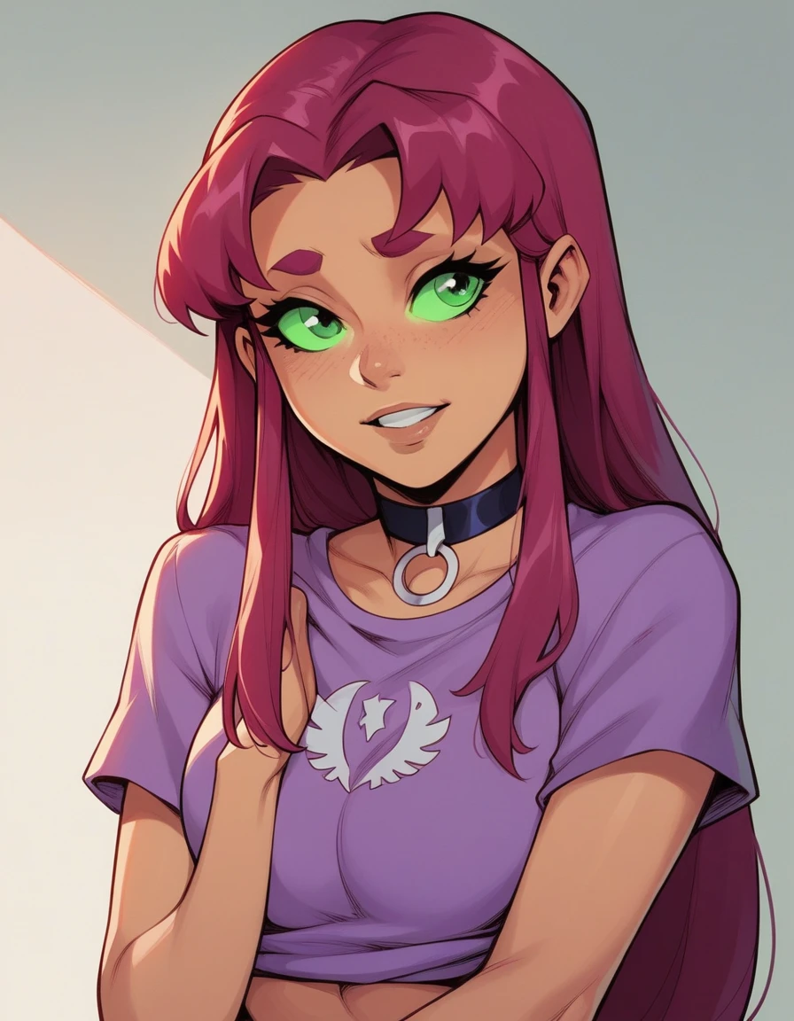 1boy, 1girl, score_9, score_8_up, score_7_up, score_6_up, score_5_up, score_4_up, source_anime, starfire from titans