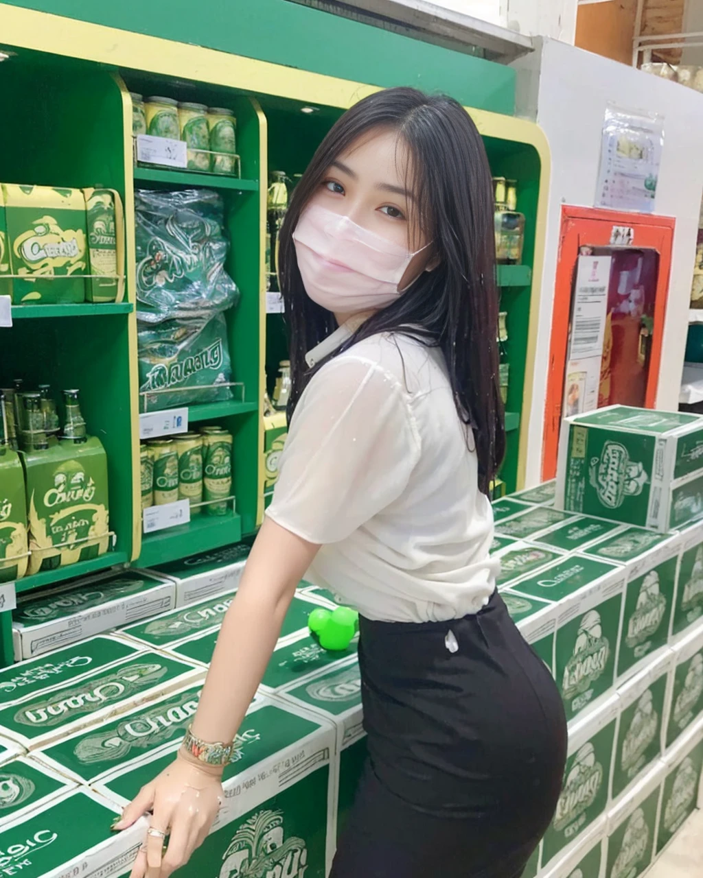 A Beautiful Girl, Fair-skinned, full body, 20 years old, close up, (gorgeous face, face shape., beautiful eyes, Beautiful Nose, Red mouth), (long-haired), ((Thai sarong)), ((bathe)), ((enormous breasts, breast augmentation, huge breast)), (((beautiful legs, Slender Legs), (body dripping wet), rice fields background, folk, natural