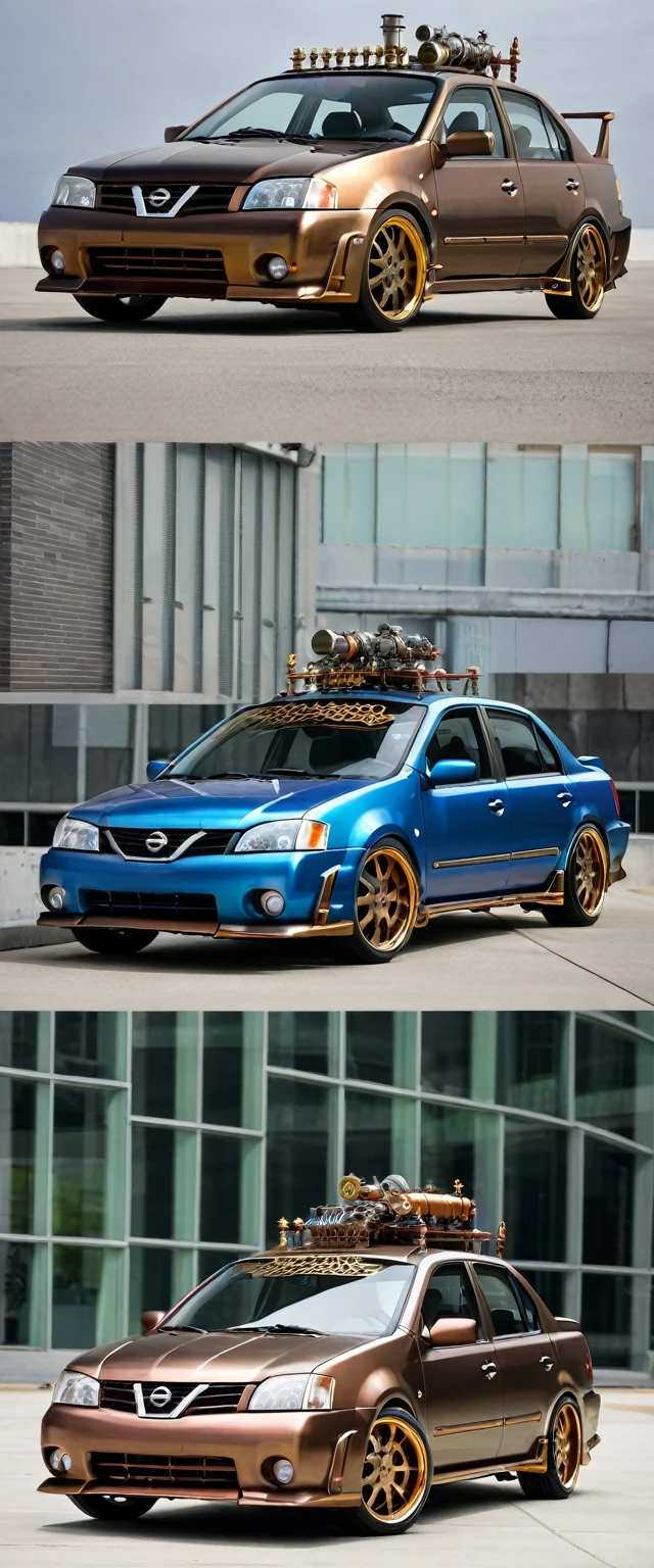 how look a steampunk rat-road nissan sentra 2008 model?