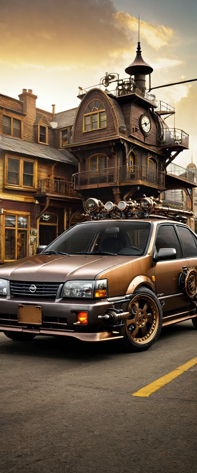 how look a steampunk rat-road nissan sentra 2008 model?