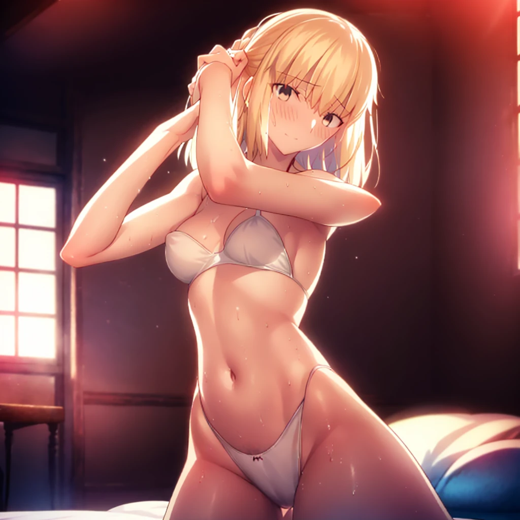 High resolution, 最high resolution,high resolution,{know_StayNightuFotable in F:1.15}, Rubio_ Highest quality, masterpiece, フルnude,Sweatだく,blush,smile,Underarmアップ,Sweat,Underarmを広げて見せている,bed,semen,Bukkake,Covered in semen,semenが垂れている,Moist,blonde,whole body,pubic hairがある,Love Juice,Underarm,~ side,~ sideの下,Underarmの下,~ sideアップ,Sweatをかいている,~ sideSweat,Upper Body, 1 person,Armpit zoom,Side zoom,Underarmズーム,腋の下ズームUnderarmを見せつける,Showing off your armpits,Place your arms behind your head,nude,全naked,naked,Raise your arms, Intraluminal reflection,whole body,Two Arms,alone,sexy,1 personだけ,look at me,体中semenまみれ,膣からsemenが垂れている,front,オイルを塗ったテカテカのUnderarmを見せる、オイルを塗った光沢のあるUnderarm:1.30、Surreal、Underarm、オイルを塗った光沢のあるUnderarm:1.30、光沢のあるUnderarm、オイルを塗ったぬるぬるのUnderarm:1.30、ぬるぬるした光沢のあるUnderarm:1.20、明るく詳細なUnderarm、Underarmの細かいシワ:1.7、Realistic armpit wrinkles:1.7、Underarmを照らす光:1.4、Even the fine details of armpit pores), (smile、Side-show pose,Side-show pose,Nipples are erect,全naked,No clothes,素っnaked,Armpit up,Armpit Up,Naughtyな腋,Naughtyな脇,Naughty,Sweat,Arms behind head,Spread the armpits,Spread your arms,Embarrassed,Love juiceが垂れている,Breast milk,Breast milkが出ている,Pussy,しゃがんでPussyを見せつける,Body to the front,pubic hairが生えている,pubic hair,semen,semenまみれ,semen,semenまみれ,Naughtyな体,Naughtyな身体,NaughtyなPussy,Naughtyなgenital,genital,NaughtyなPussy,Naughtyなnaked,Naughtyなnaked体,Naughtyな肉体,Naughtyなボディー,Embarrassedに腋を見せている,Embarrassedに脇を見せている,lotion,lotionまみれ,Vaginal fluid,Vaginal fluidが垂れている,Love juice,Love juiceが垂れている,semenでベタベタ,Sticky with semen,Sperm,Spermwhole bodyまみれ,Pussy,Pussyを見せつける,Pussy,Pussyを見せつける,Embarrassedな表情,Groinにタトゥー, Groin,View your viewers,genital,女genital,Moist腋,Moist脇,smile,4K,（8k）,Noise Reduction,Place your hands behind your head,Emphasis on the crotch,((Place your hands behind your head)),(Shiny, oily skin), Raise the hand, (Raise your arms above your head:1.5), Put your arms behind your head, Underarm, (Underarm into viewer's face:1.5), (View your viewers:1.5), Raise the hand,Stuffy armpits,Stuffy side