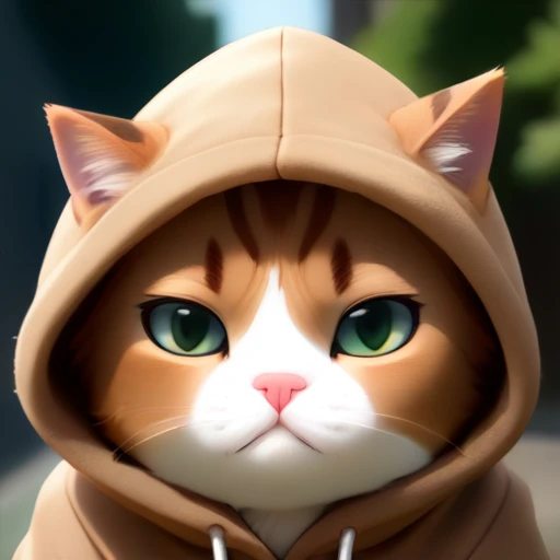 score_9, score_8_up, source_anime, animal focus, no humans, nekoemoji, cat, hood up, shaded face,