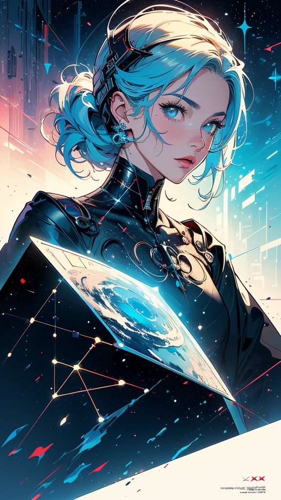 (((masterpiece, highest quality))),(((solo:1.2))),(((1girl:1.2))),32k wallpaper, very detailed, poster, vintage science fiction,(((((geometric cinematic movie poster))))), (bauhaus), shape,(((abstract))),(mid century modern),movie poster,(((((portfolio))))),(((((Close-up))))),(((((bust up))))),((((more various angle)))),(((highlight))),Vast landscape,((((heterochromia)))),(((complete. detailed face))),(((Extremely talented))),(((most complecated machine))),Colorful color scheme