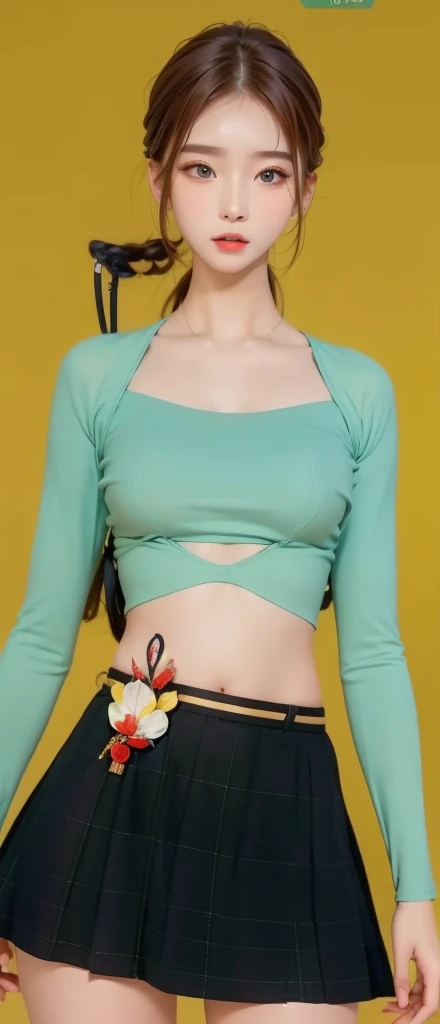 18 years old beautiful girl, very detailed faces, QHD , 8K , realistic Korean girl